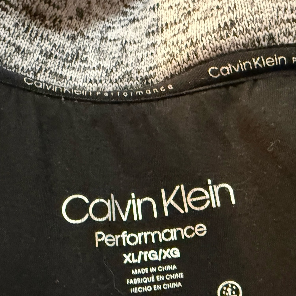 Calvin Klein Women's Heathered Gray & black sweater Jacket XL not faded - Picture 7 of 9